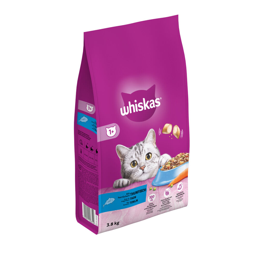 Whiskas 1  Adult Droge Brokjes - Kattenvoer - 3800 Gram - tonijn