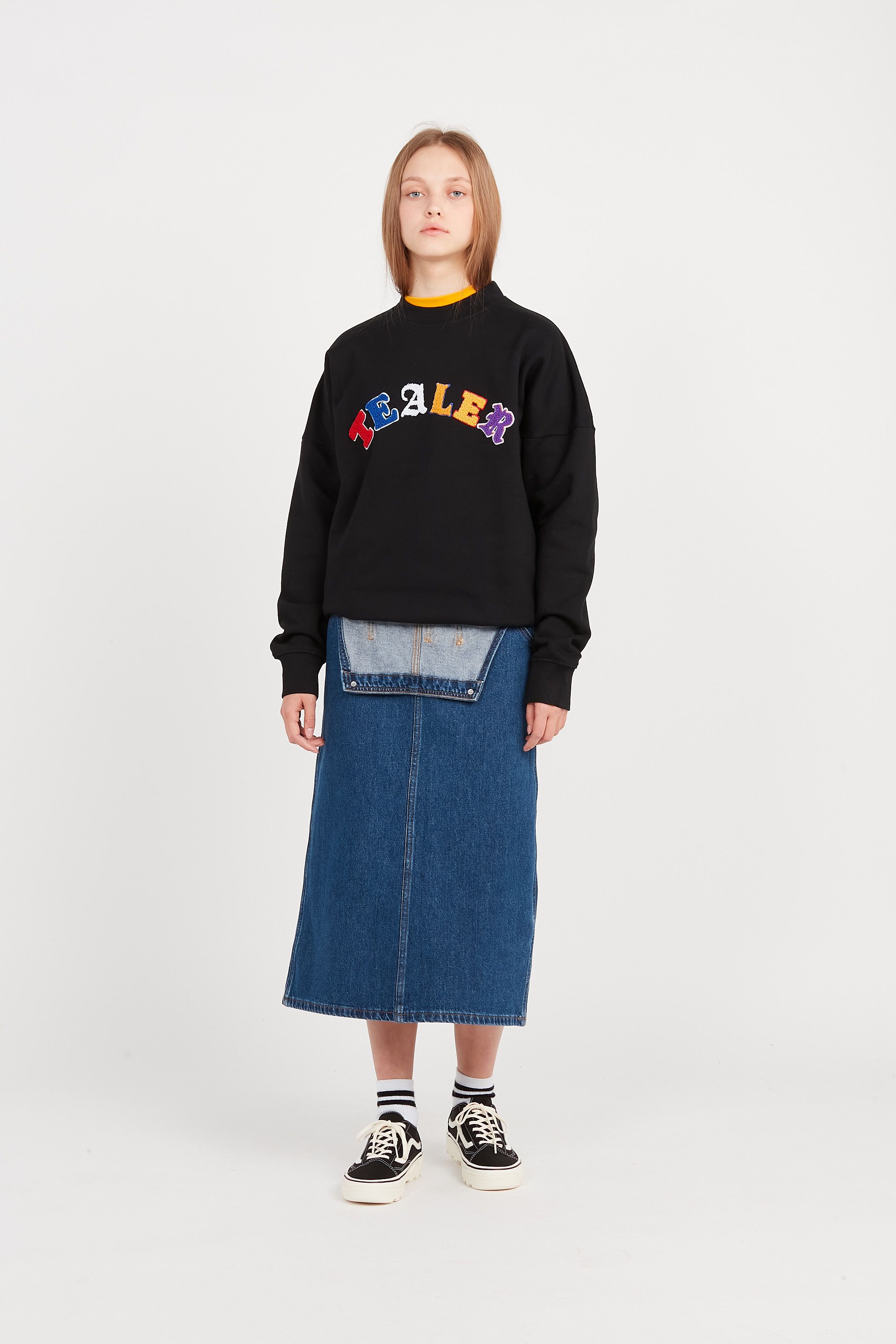 TEALER Sweat CREW 10TH ANNIVERSARY Noir