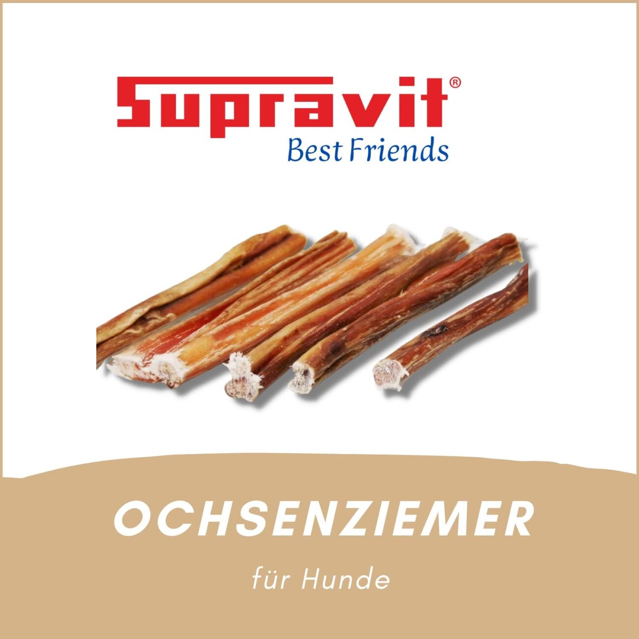Supravit Ochsenfiesel kurz ca. 20cm 10St. Hundekausnack