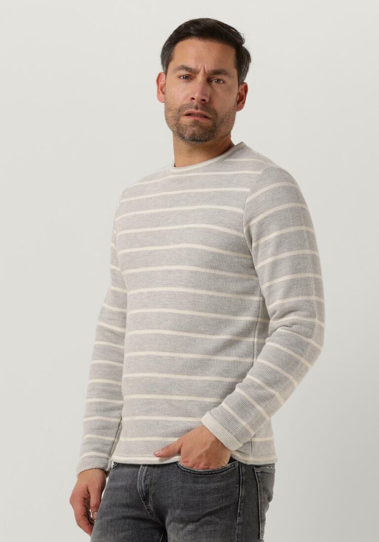 ANERKJENDT gebroken wit anerkjendt trui aksail stripe sweat