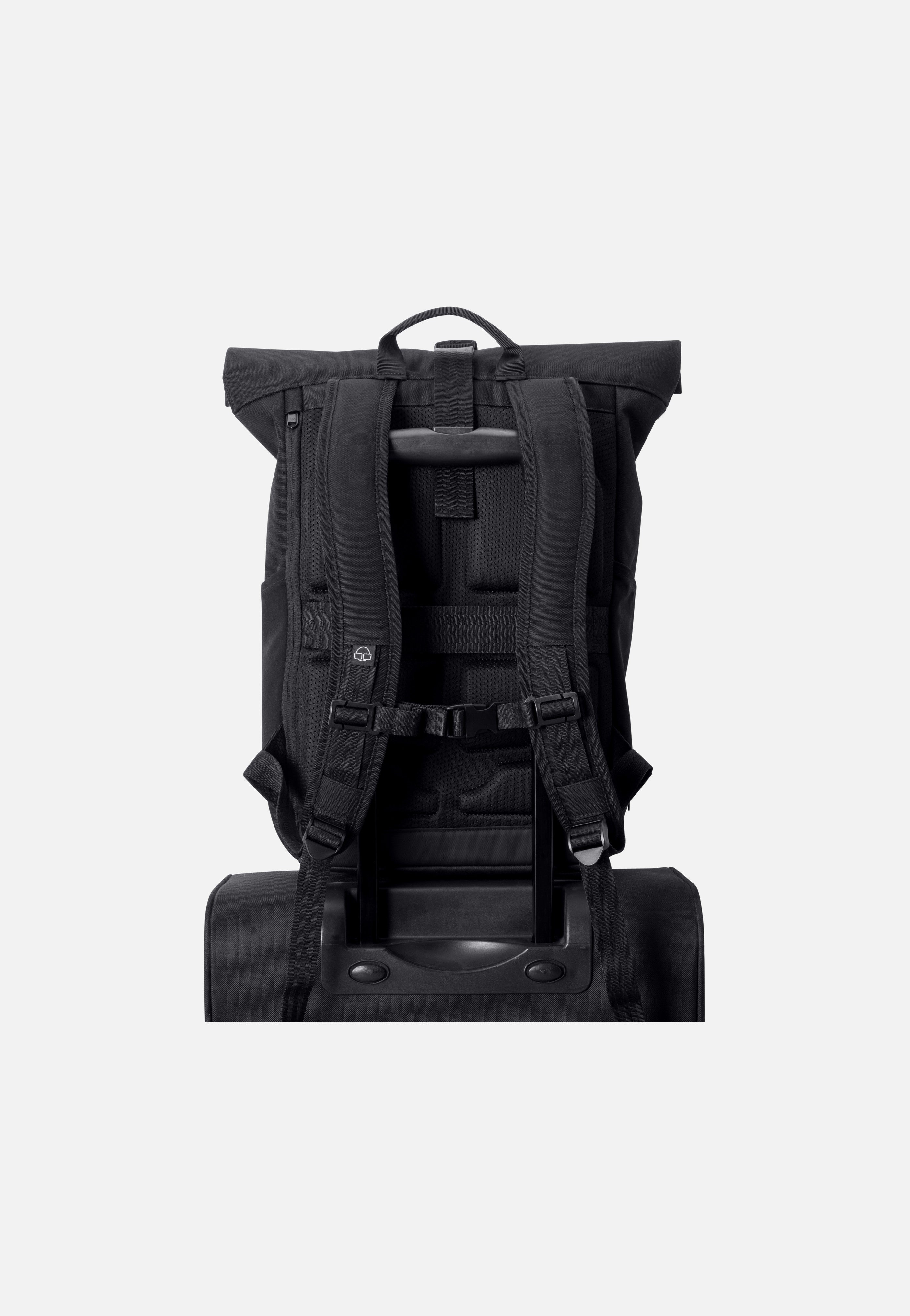 Allen Medium Schwarz - Rolltop Rucksack