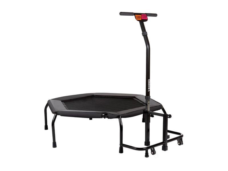 HAMMER Fitnesstrampolin JumpStep Pro mit Step-Board Fitness-Trampolin mit Transportrollen