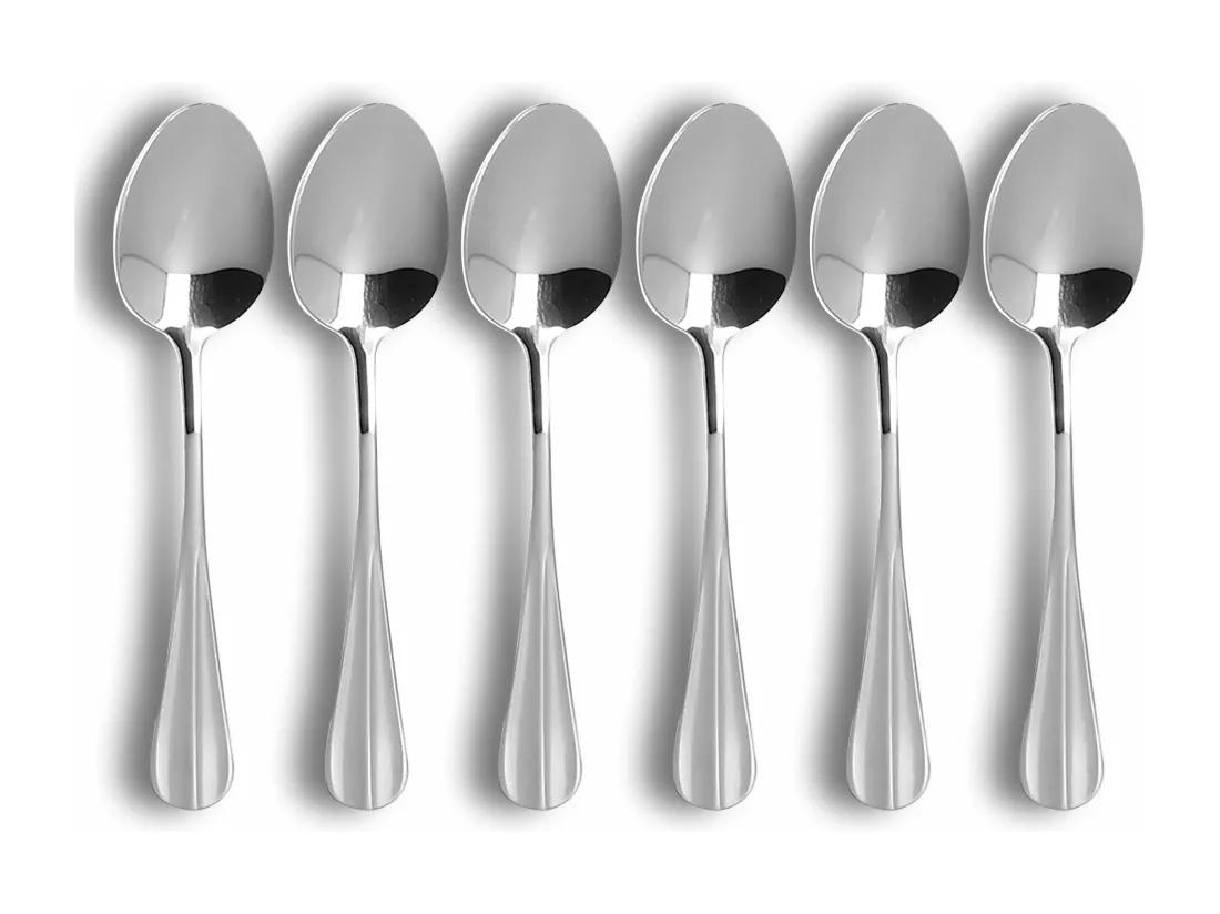 Ogo Living - Lot 6 Cuilleres A Dessert Ares 18.5cm En Acier Inoxydable