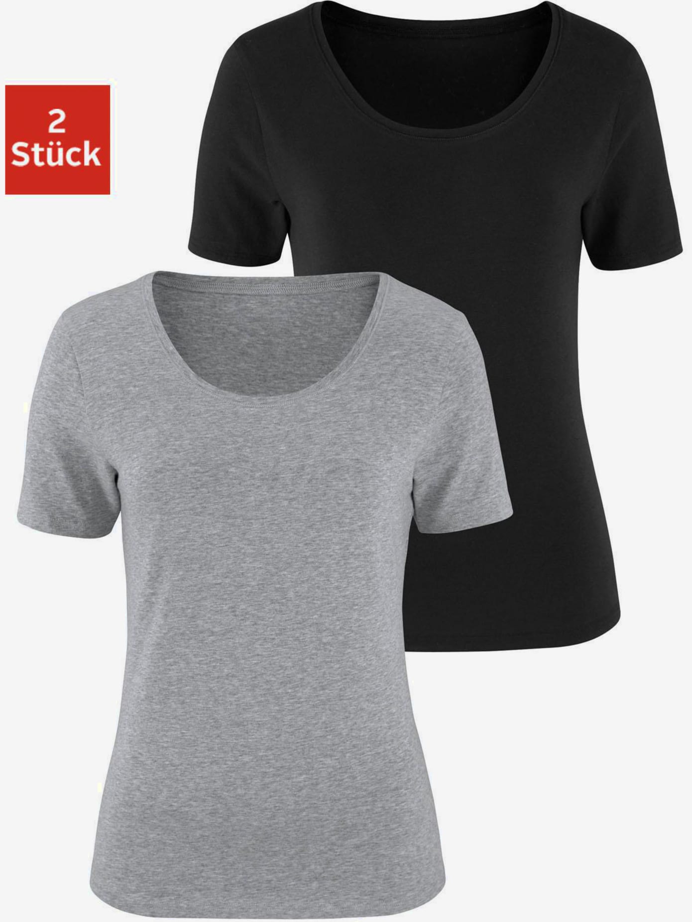 T-shirt à manches courtes t-shirts vivance en lot de 2