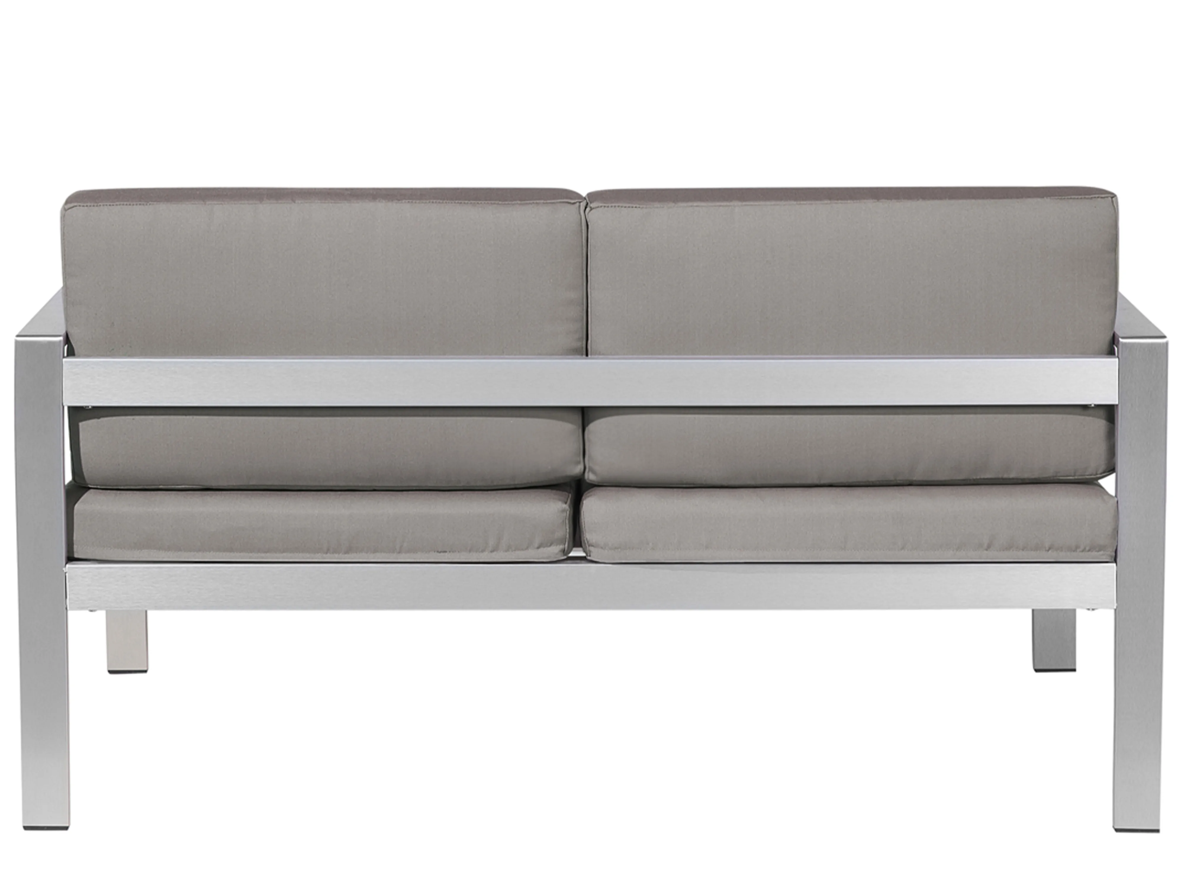 Loungeset met tafel 4-zits SALERNO Metaal Donkergrijs