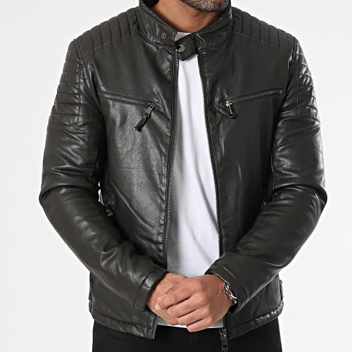 Veste Biker Marron