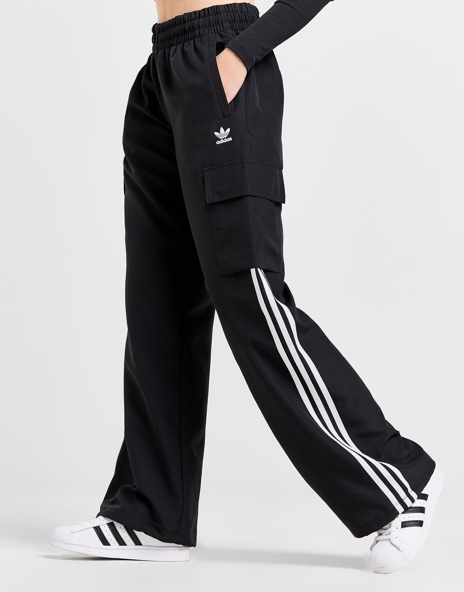 adidas Originals Pantalon Cargo Wide Leg 3 bandes Femme
