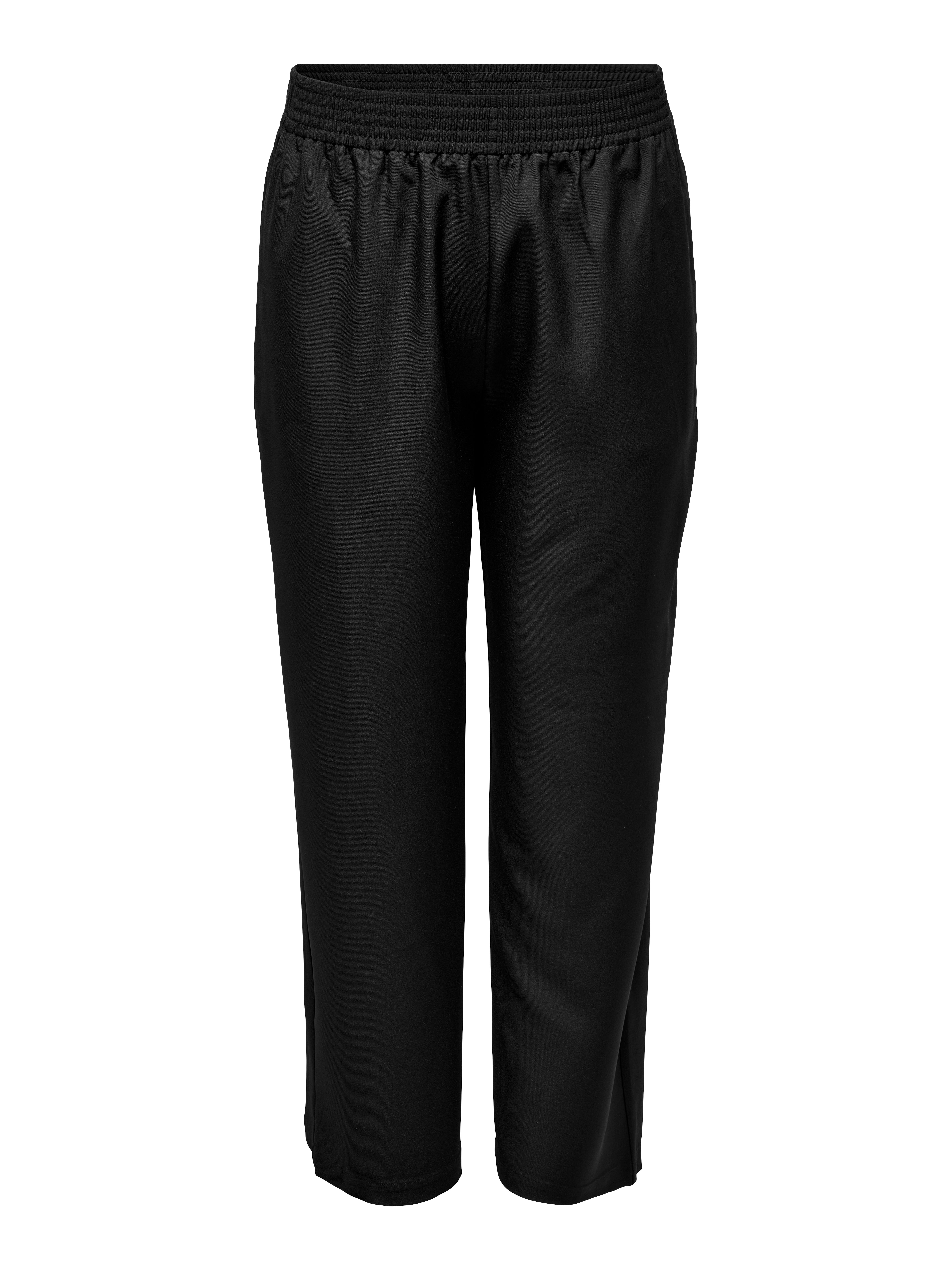CARNEWTHEA Mittlere Taille Locker geschnitten Hose Black