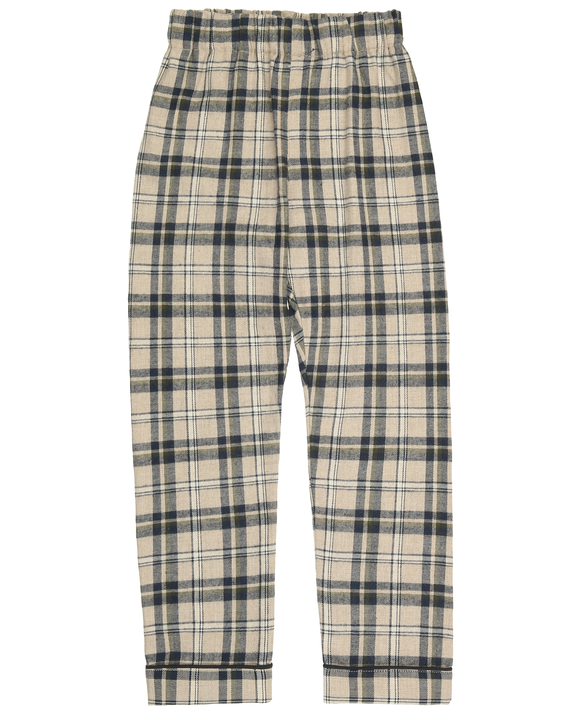 Schlafanzug CHECK lang in beige melange