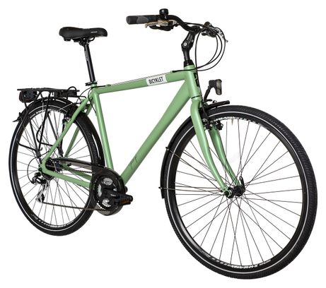 Vélo de Ville Bicyklet George Shimano Acera/Tourney 8V 700 mm Vert Wood