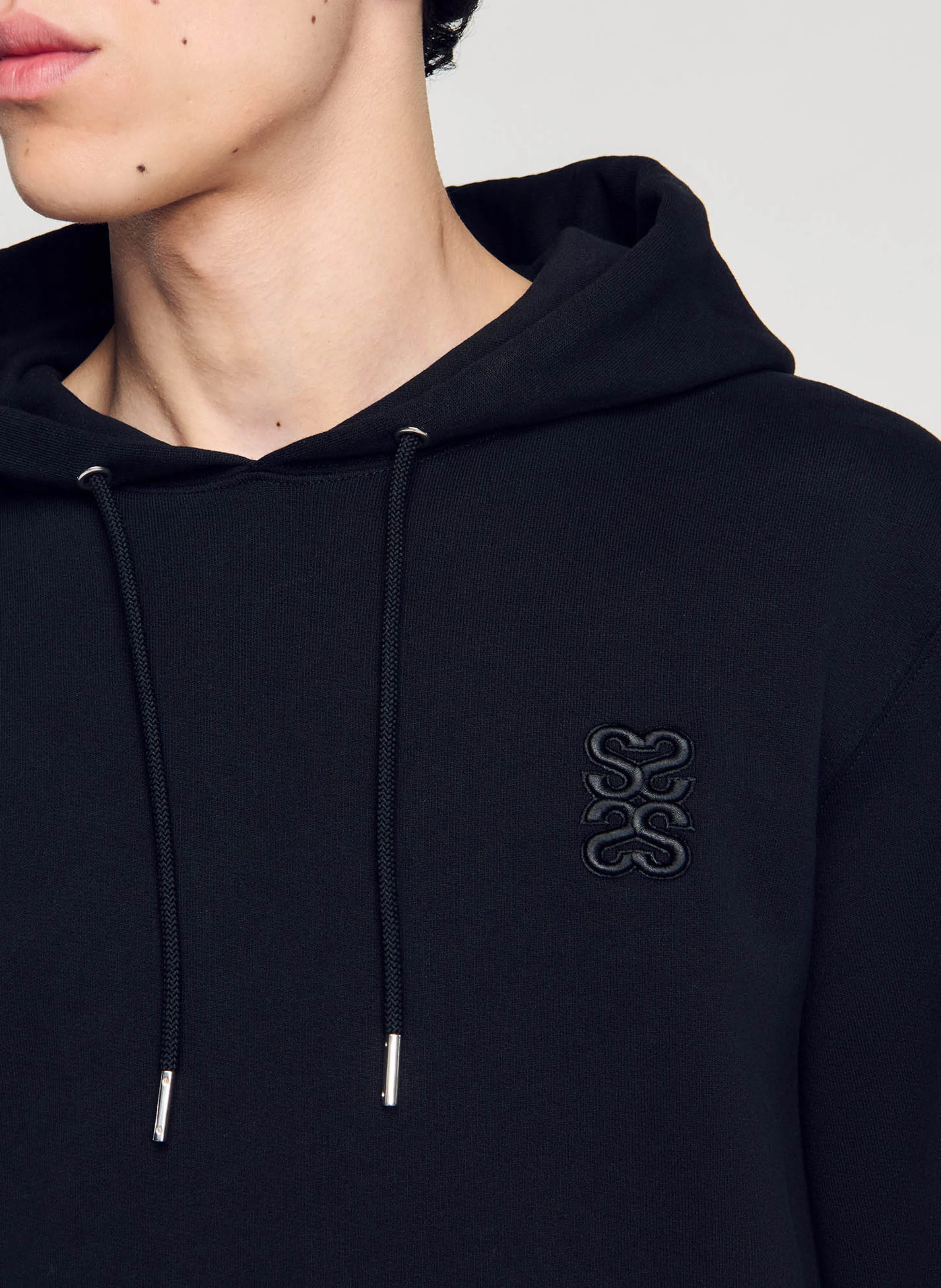 Sweat à capuche en coton | Noir