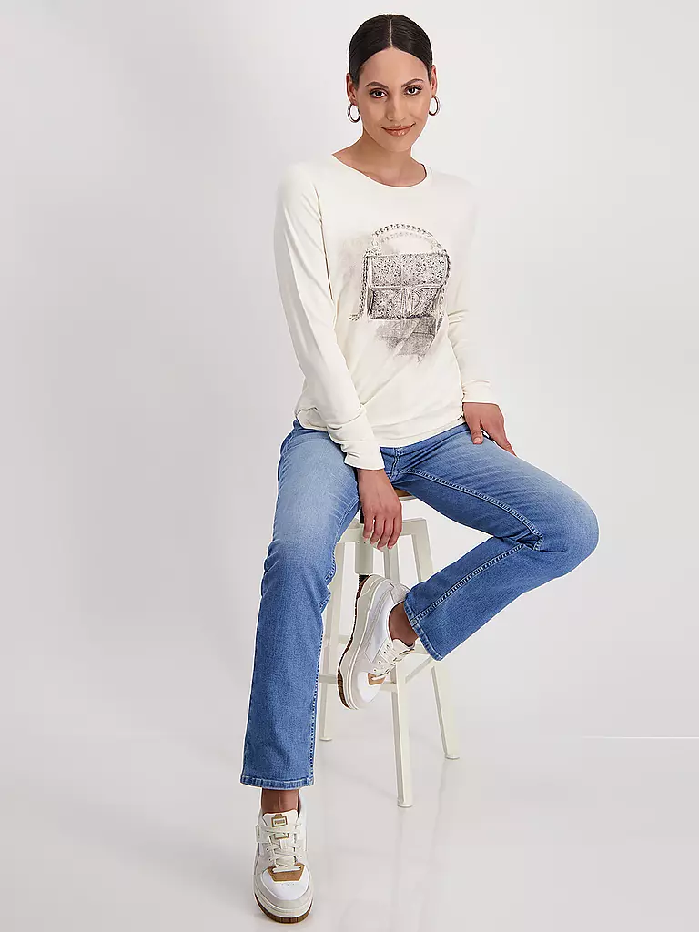 MONARI Langarmshirt creme