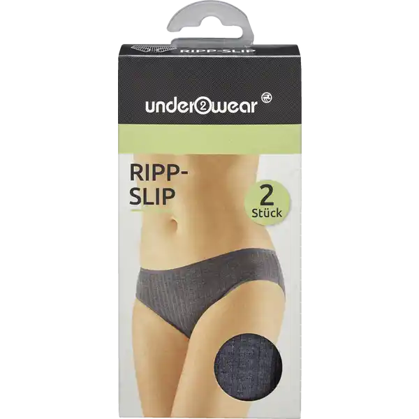 5x4 Rippe Slip Doppelpack jeansblau Gr. L