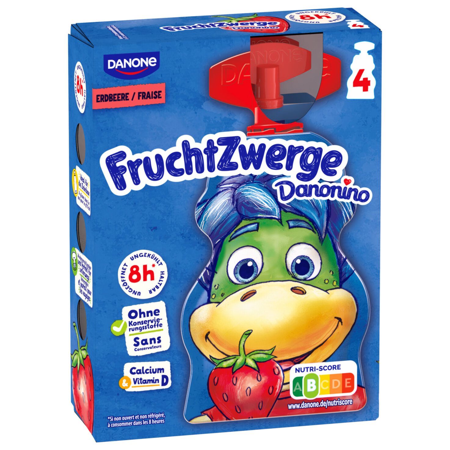 Danonino Quark Quetschbeutel Erdbeere 4x70g