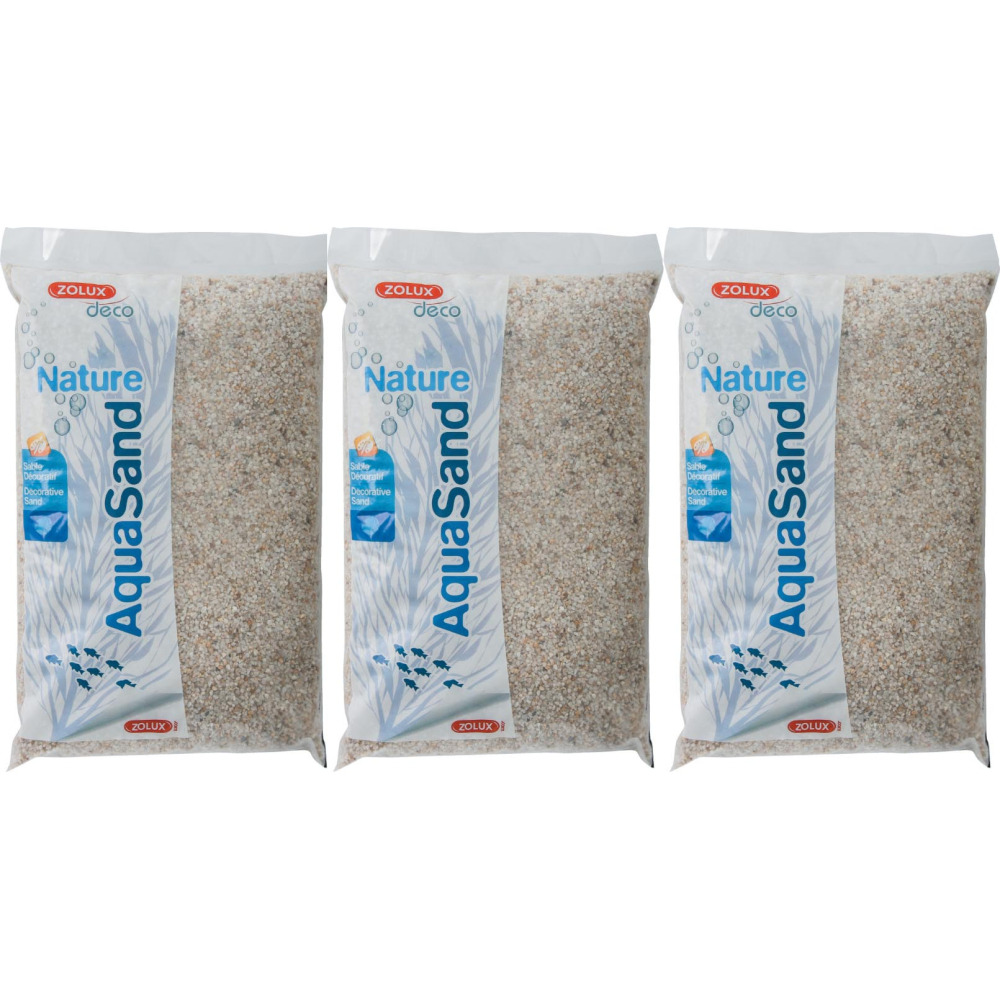 Sol décoratif aquasand quartz blanc 5kg (lot de 3)