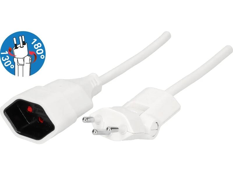 Max Hauri Verlängerungskabel 0.5 m T13 - T12 Clip-Clap, Wei TD-Verlängerung 0.5 m mit Clip-Clap-Stecker
