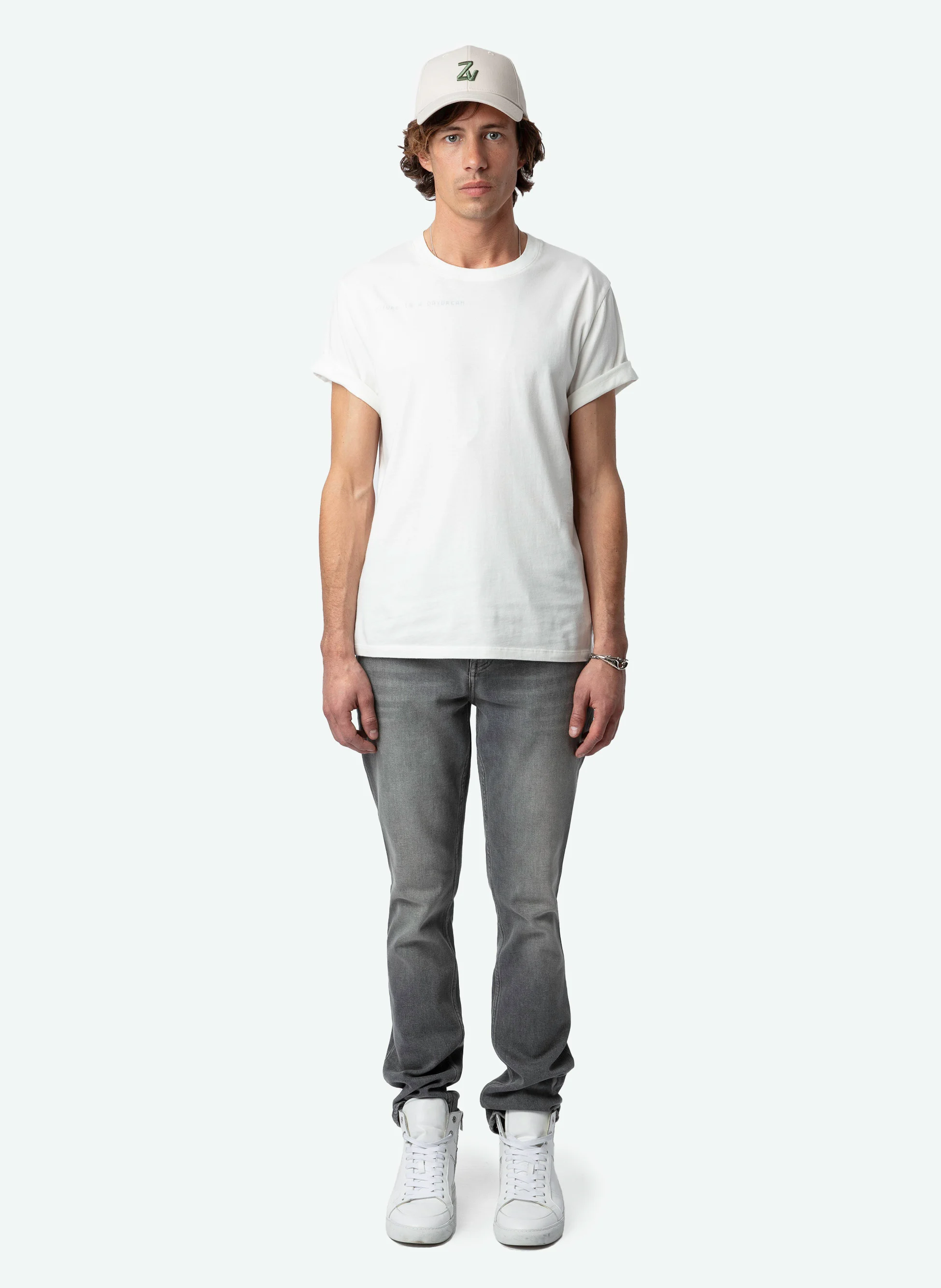 TOMMY - Tee-shirt droit col rond en coton bio | Blanc