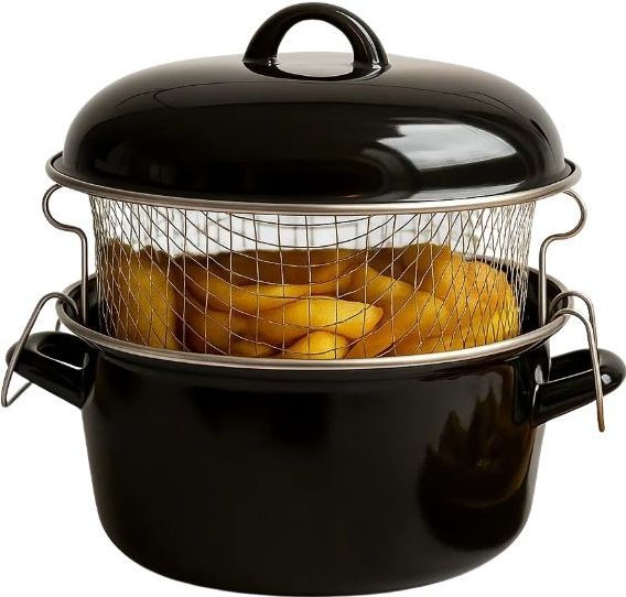 Cookinglife - Oliebollenpan - Frituurpan - Ø 24 cm - Met Mand
