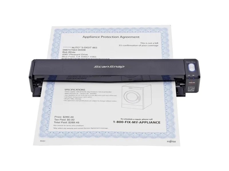 Ricoh ScanSnap iX100 - Scanner med papirfødning - Contact Image Sensor (CIS) - 216 x 863 mm - 600 dpi x 600 dpi - USB 2.0, Wi-Fi
