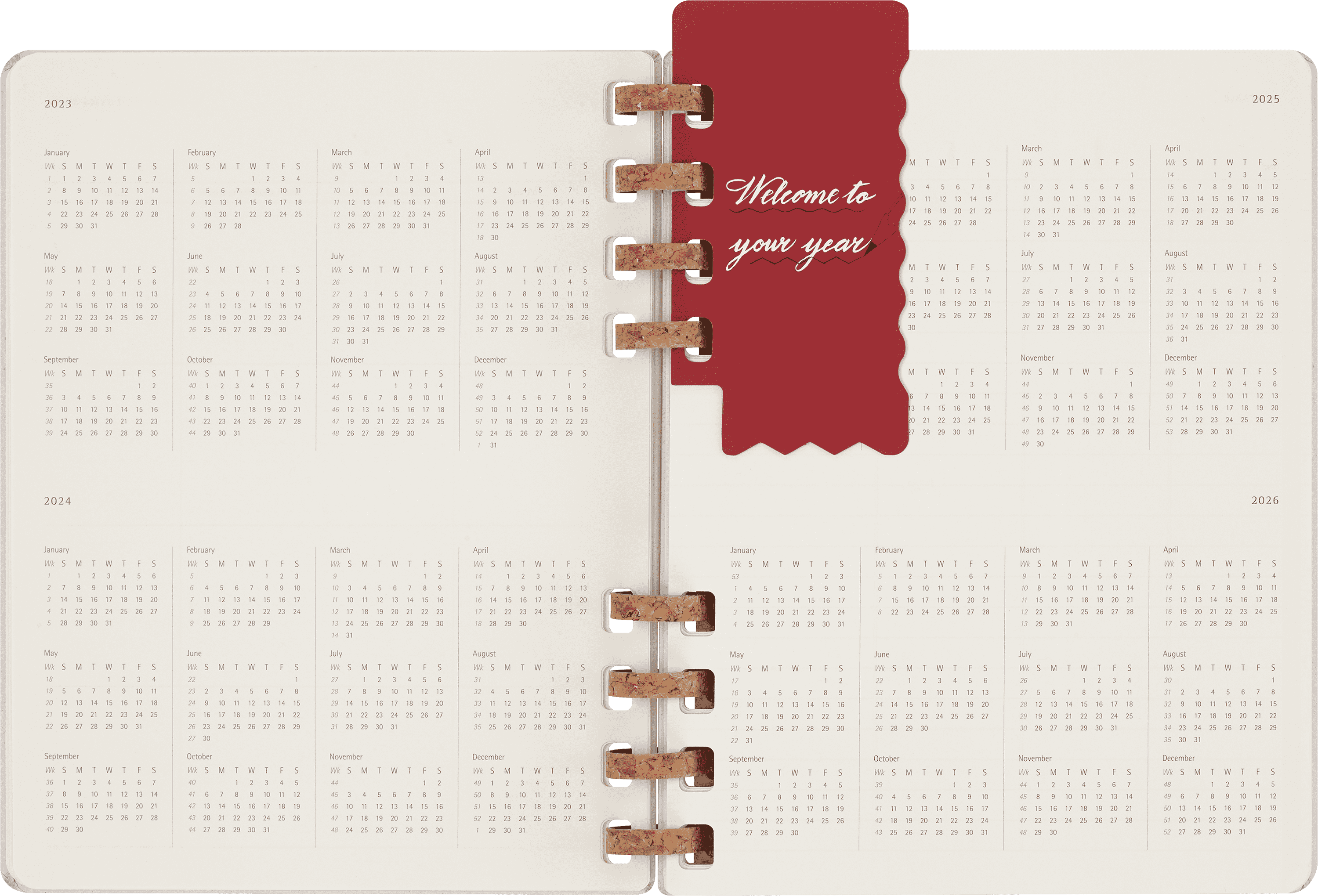Undated Life Planner XL Weekly and Monthly, Spiral
