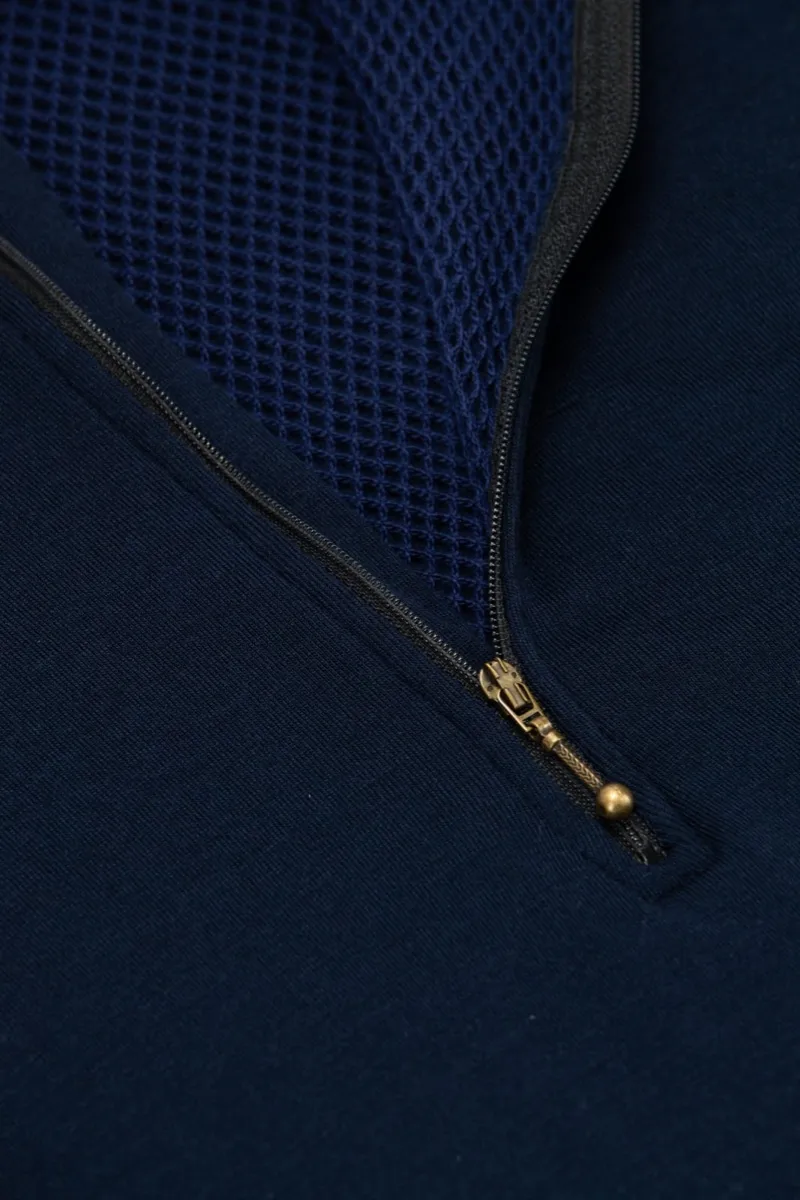 Brynje Arctic Zip-Polo 3/4 Neck W/Inlay Navy