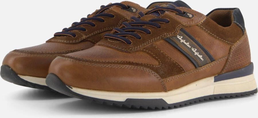 Australian Lage sneakers Filmon cognac blauw wit Brown Heren