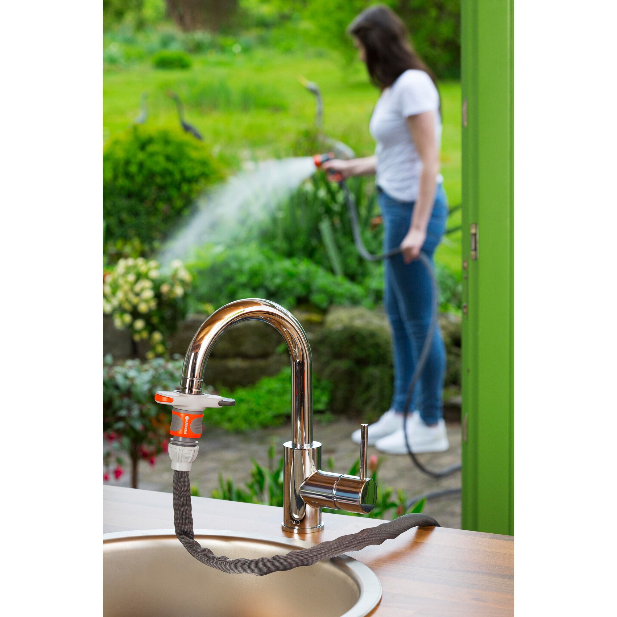 GARDENA Hahnstück Hahnverbinder für Indoor-Wasserhähne
