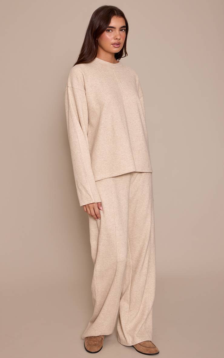 Moka Pantalon De Jogging Droit En Maille Côtelée Douce
