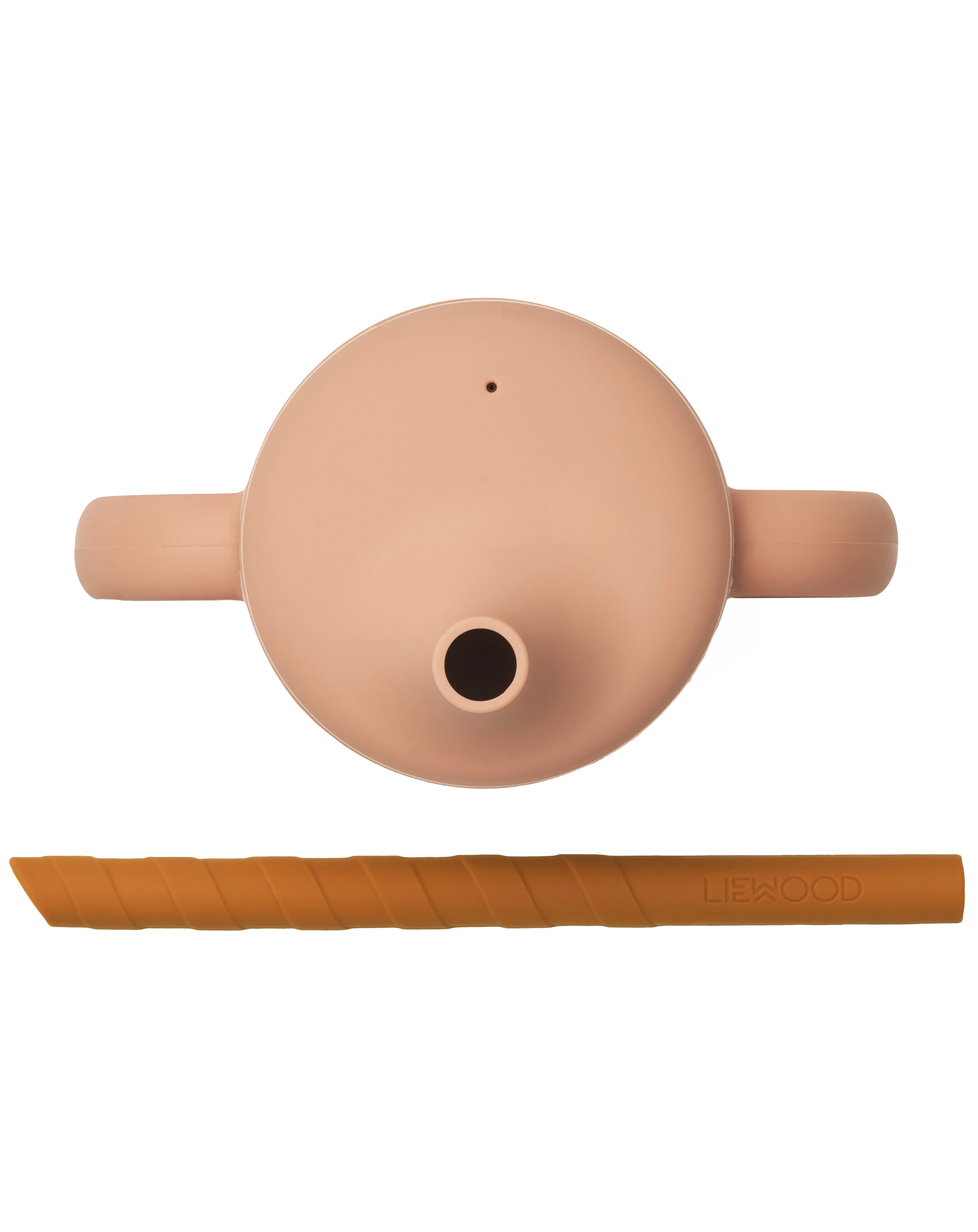 Silikon-Trinkbecher CAMERON MUSTARD (140ml) mit Strohhalm in tuscany rose mix
