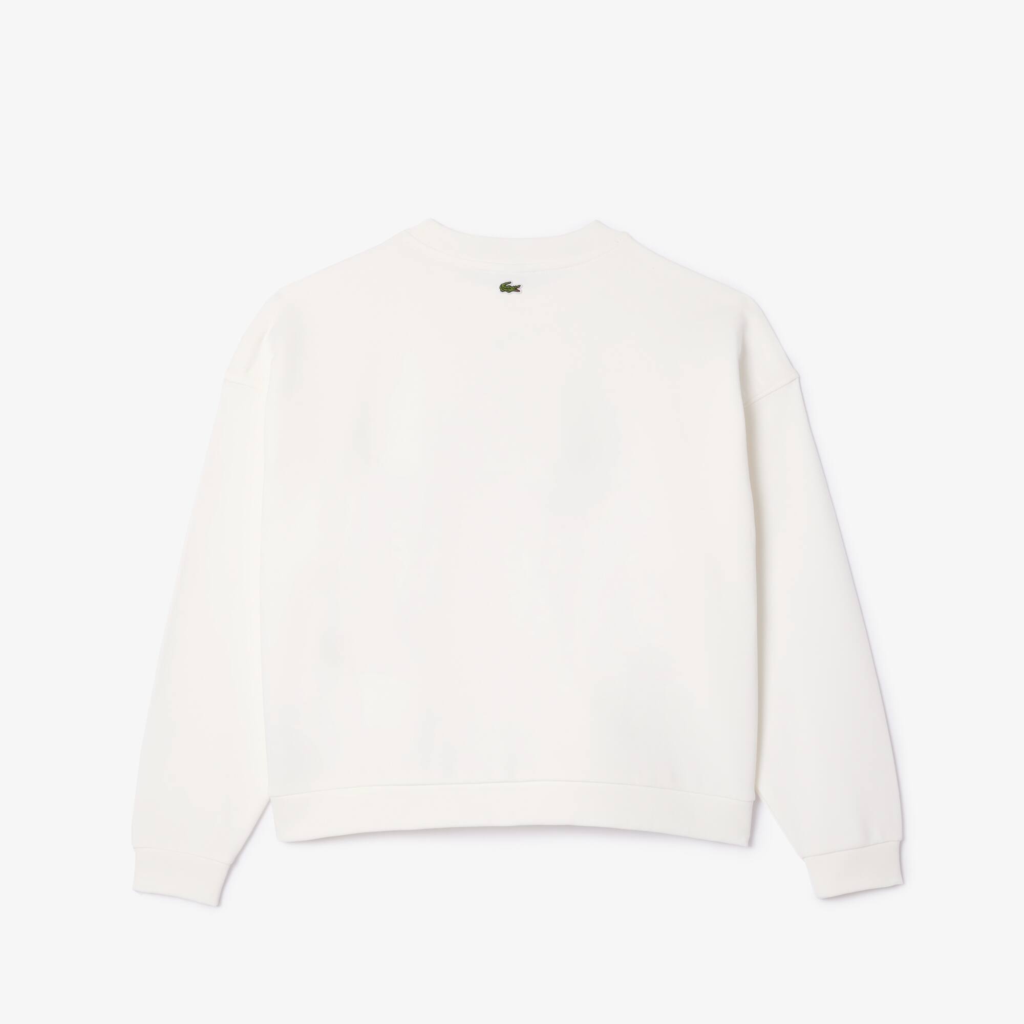 Sweatshirt à col rond avec imprimé en molleton Hauts - Blanc - Lacoste - Fille