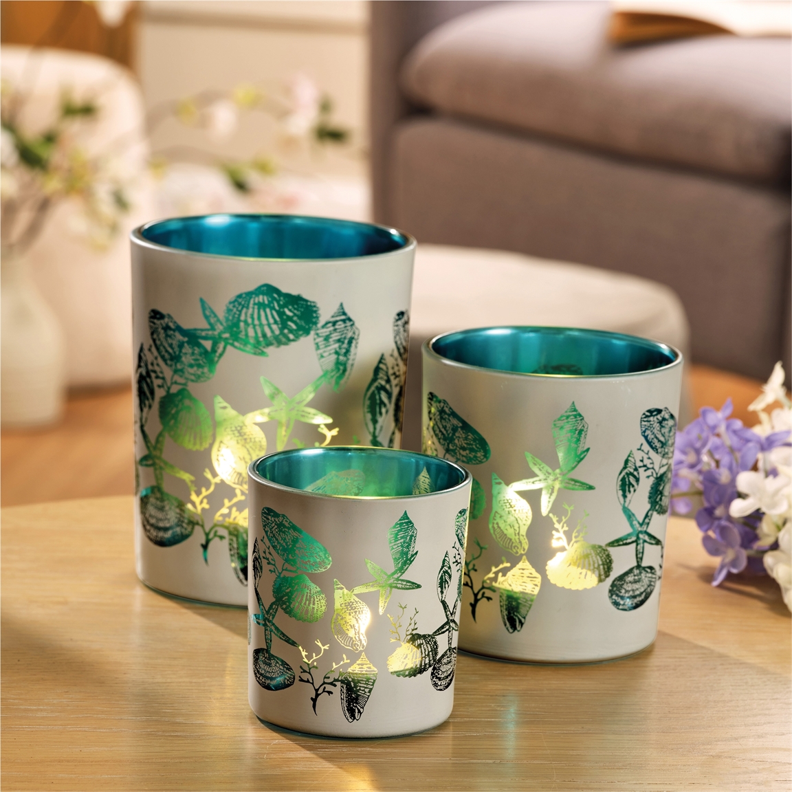 Lot de 3 photophores