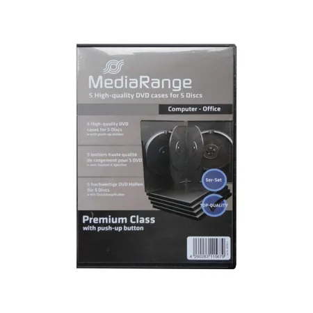 MediaRange DVD/CD 5er Box, schwarz, 5 Stück