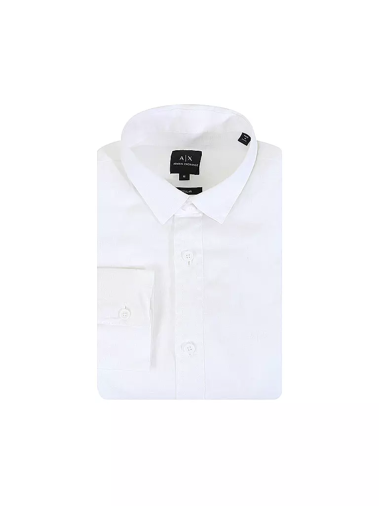 ARMANI EXCHANGE Leinenhemd  weiss