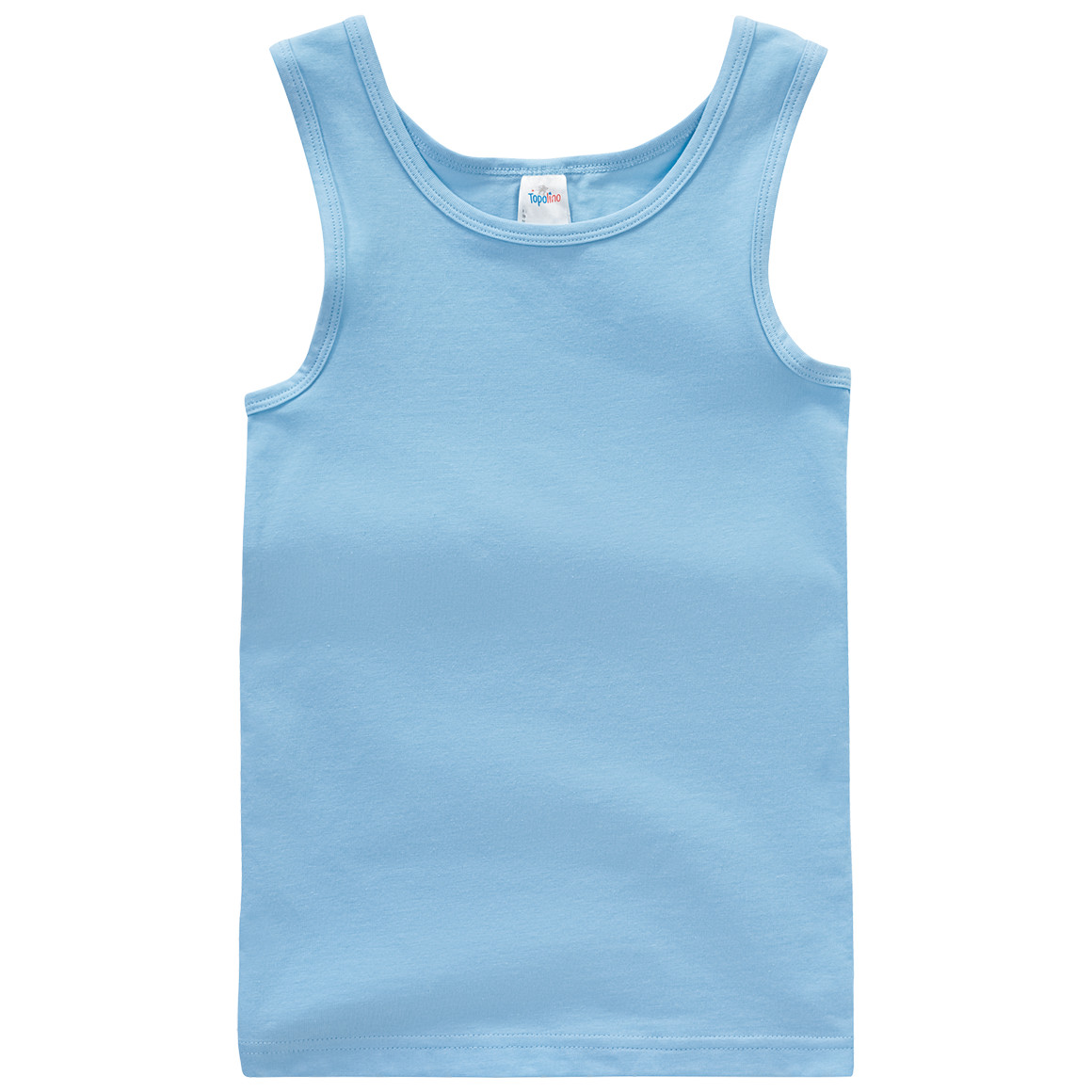 Topolino 3 Jungen Unterhemden mit Bio-Baumwolle hellblau / dunkelblau / creme