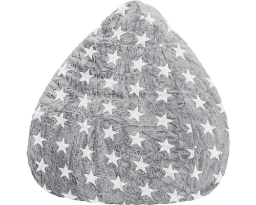 Zitzak Zitpunt Zitzak Fluffy Stars L ca. 120 liter grijs 70x90 cm