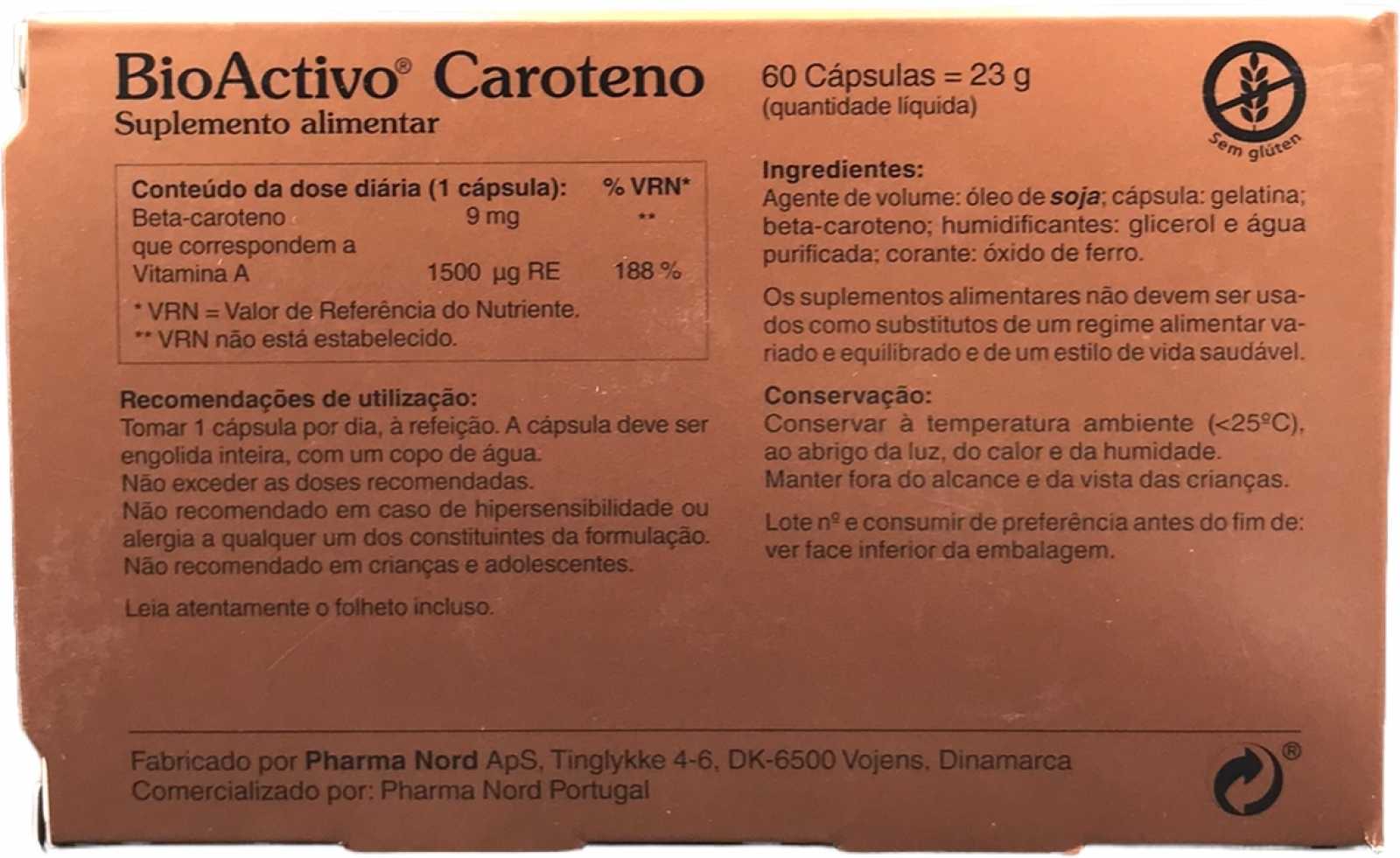 Bioactivo Carotene 60 cápsulas