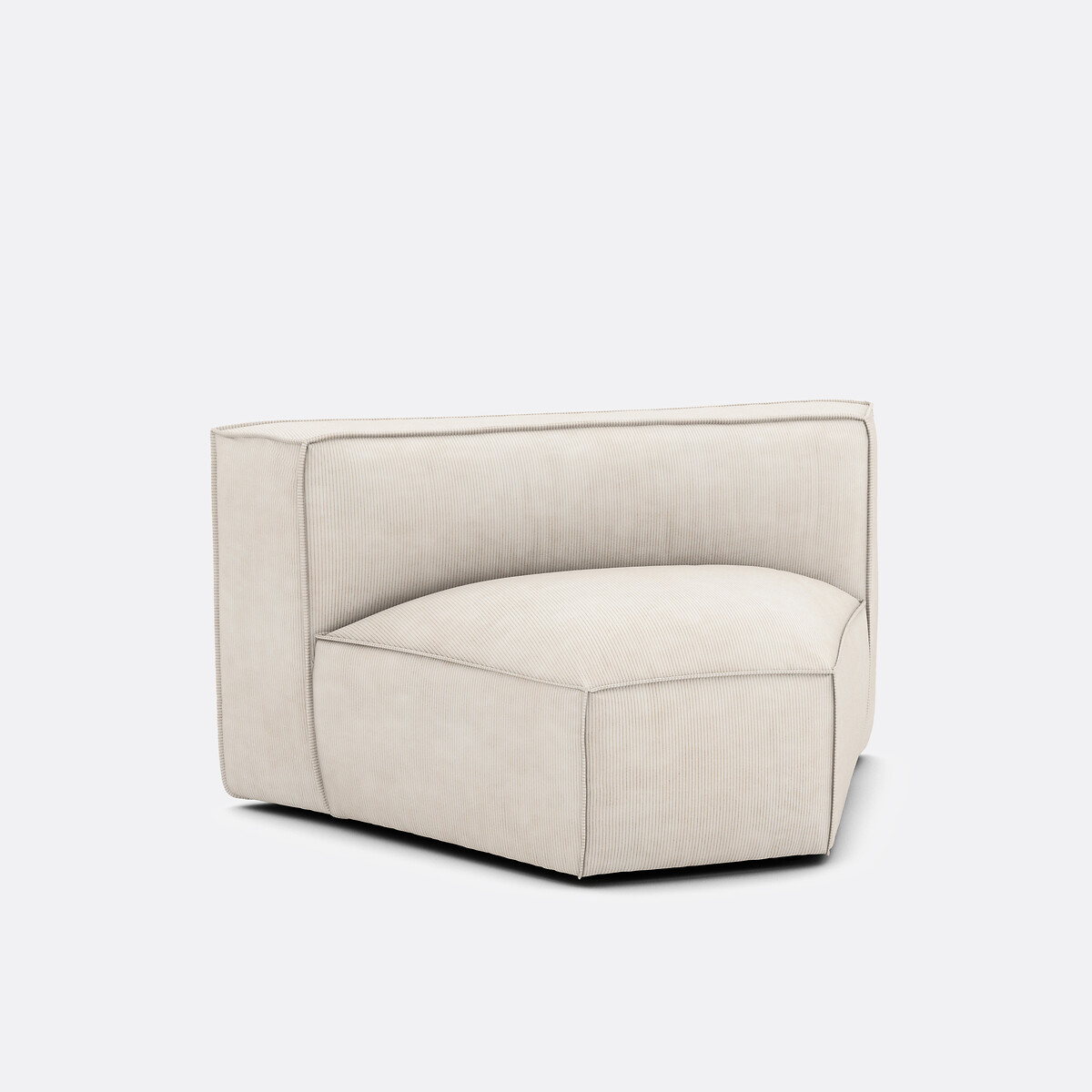 LA REDOUTE INTERIEURS<br>Canto modular aberto, veludo cotelê Seven