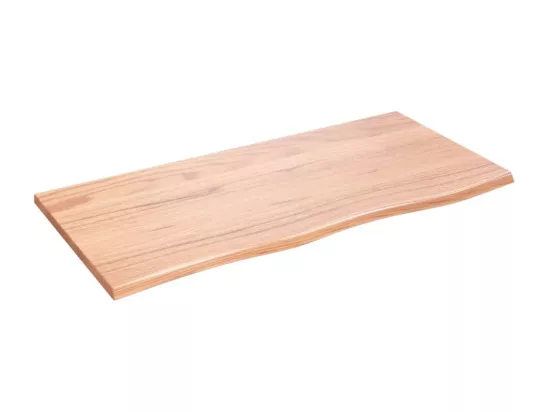 Comptoir de salle de bain marron clair 100x50x2 cm bois traité