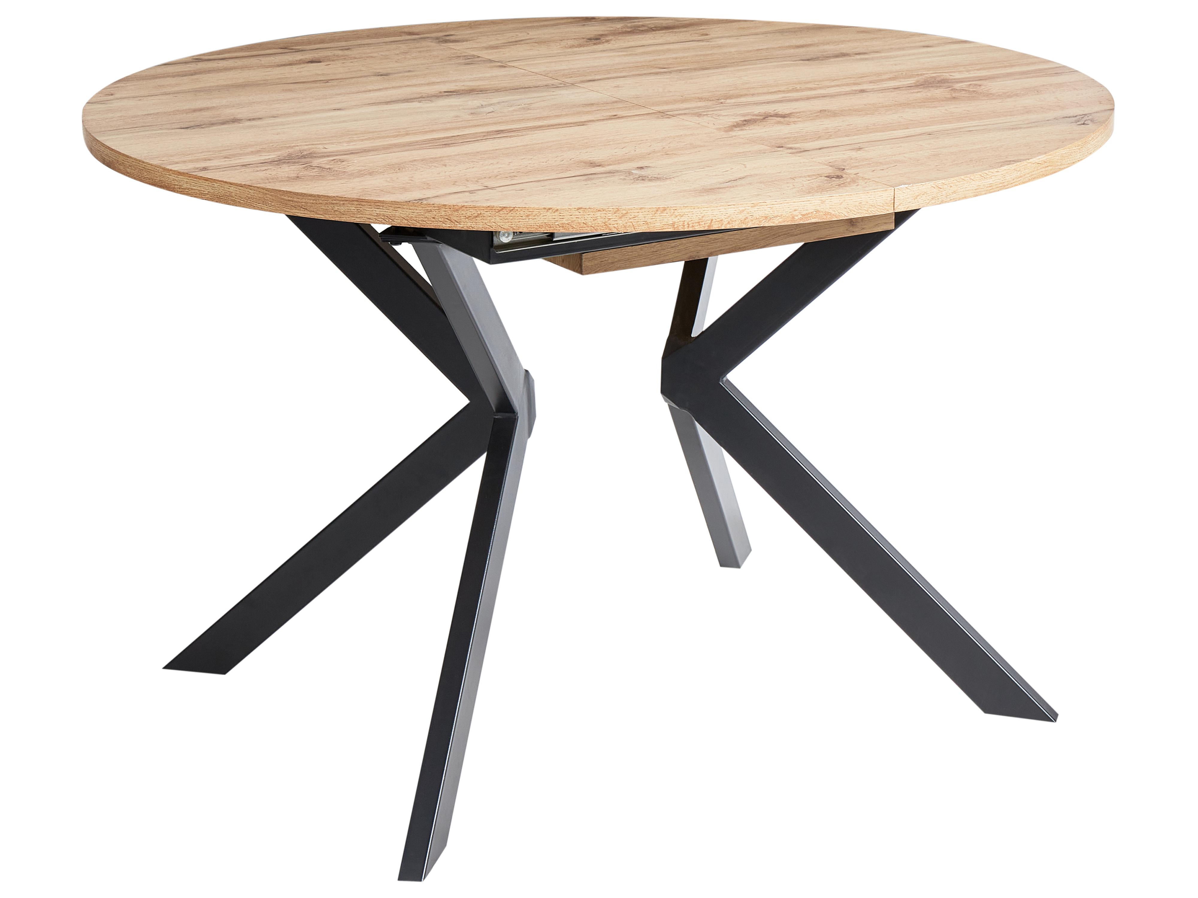 Eettafel uitschuifbaar CARLEA Lichtbruin 120 cm 120/160 cm