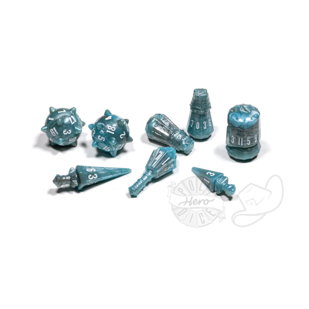 Set de 8 Dés JDR Polyhero Dice : Warrior