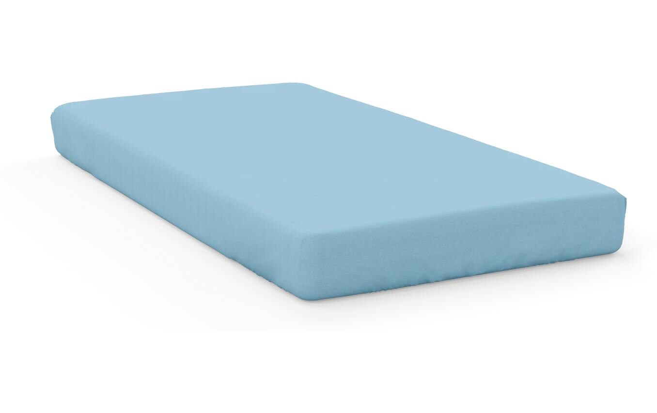 Fixleintuch Somnia Natural 90-100 x 200 cm, HimmelblauSpannbettlaken