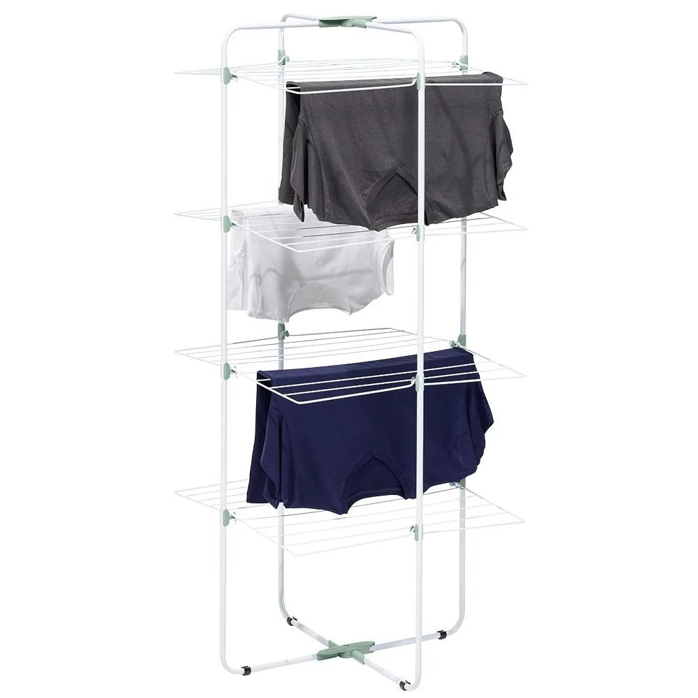 Séchoir tour sur roulettes étendoir à linge 4 niveaux