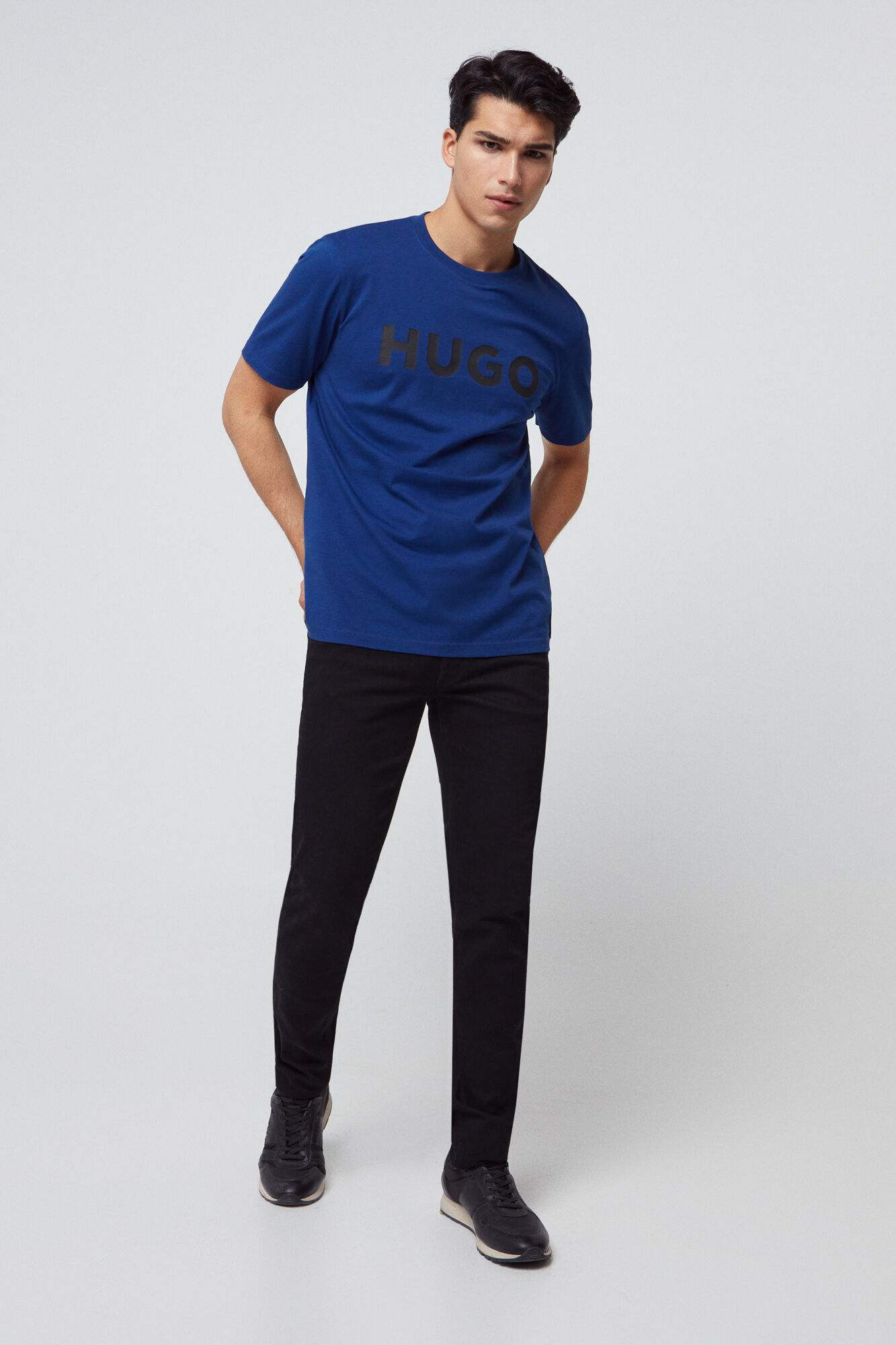 Camiseta de manga curta - azul médio
