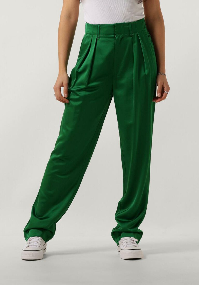 SCOTCH & SODA groene scotch & soda pantalon faye - high rise relaxed tapered leg