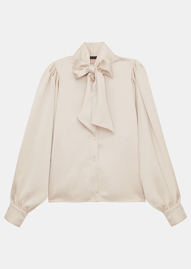 Chemise Candyaécrue en satin fluide