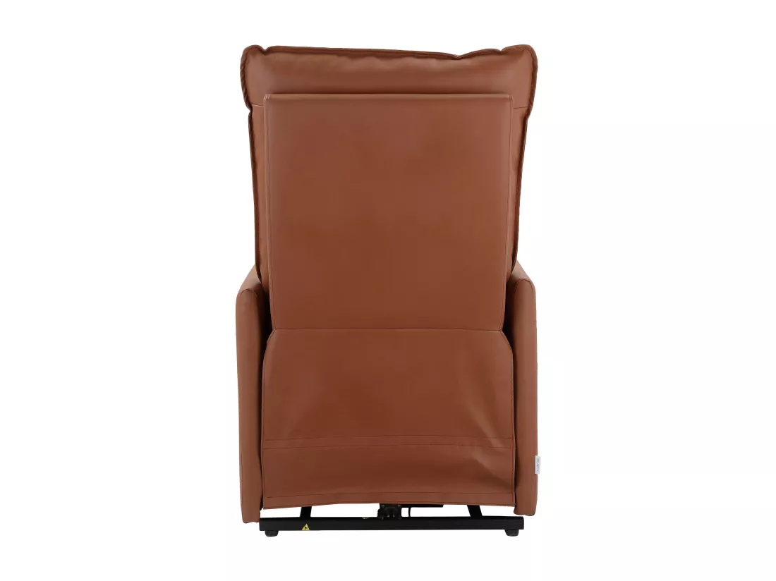 Marko | Fauteuil inclinable électrique et relevable en PU cognac