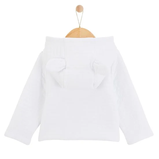 Veste à capuche Lapin Câlin   Blanc        0 mois   de               P'tit bisou