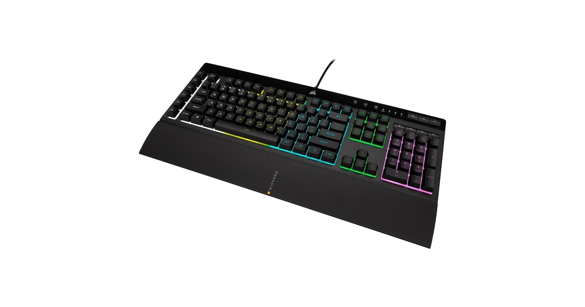 CorsairK55 RGB PRO, gaming toetsenbord  (Zwart, US lay-out, Membraan, RGB leds)
