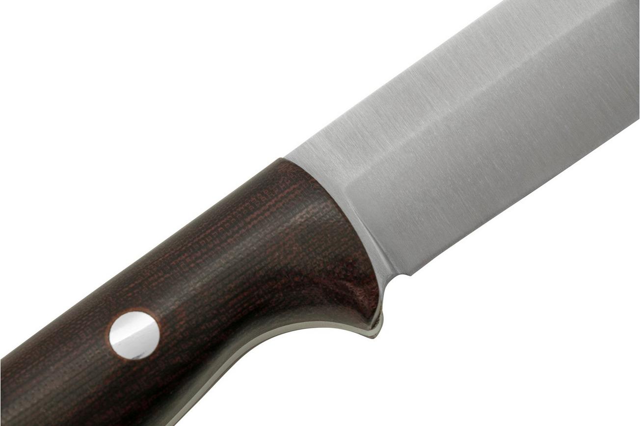 Bark River Bravo 1.2 LT CPM 3V Rampless, Burgundy Canvas Micarta outdoormes