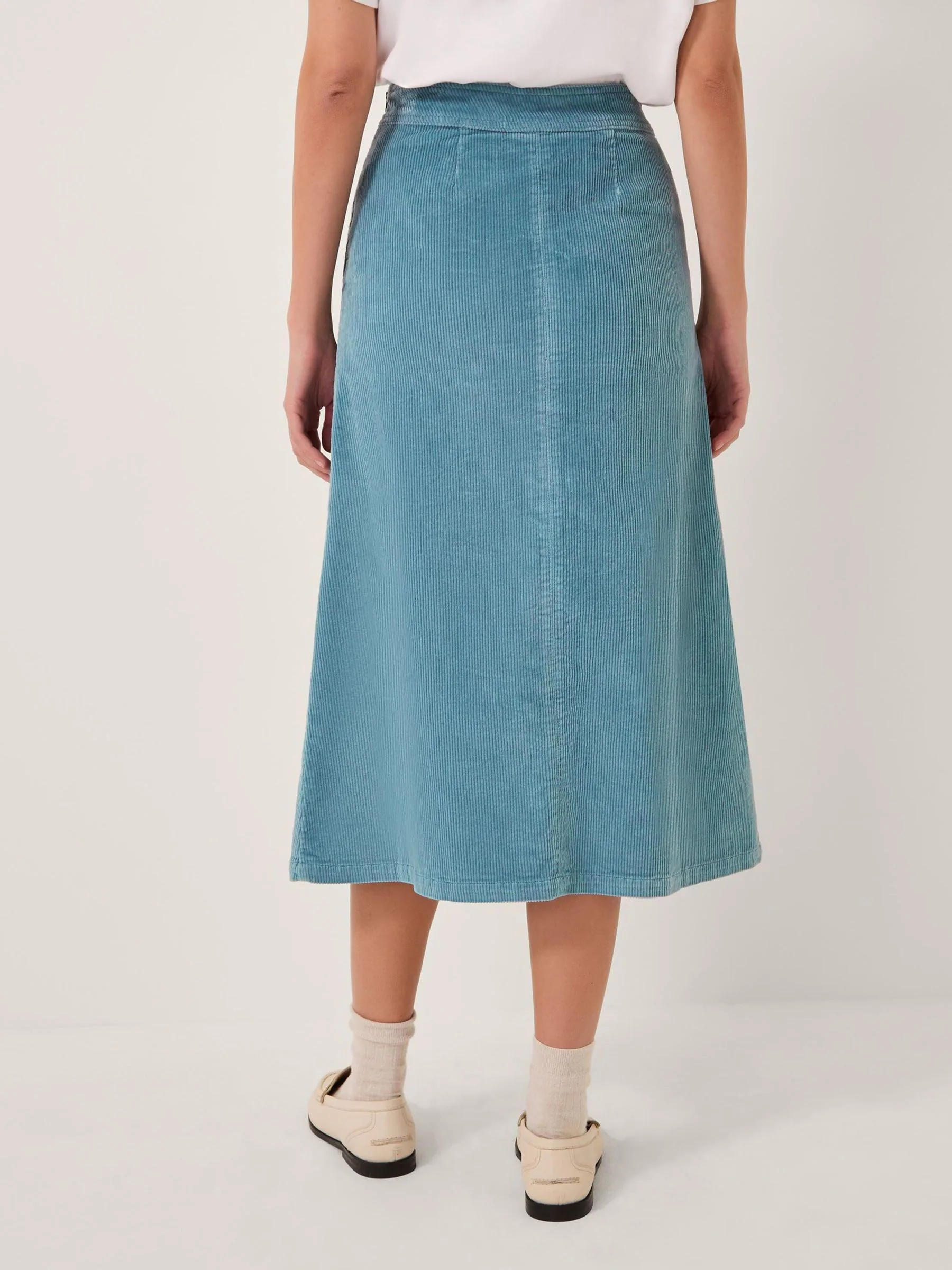 Blauw - Monsoon Malika Corduroy Midi Skirt